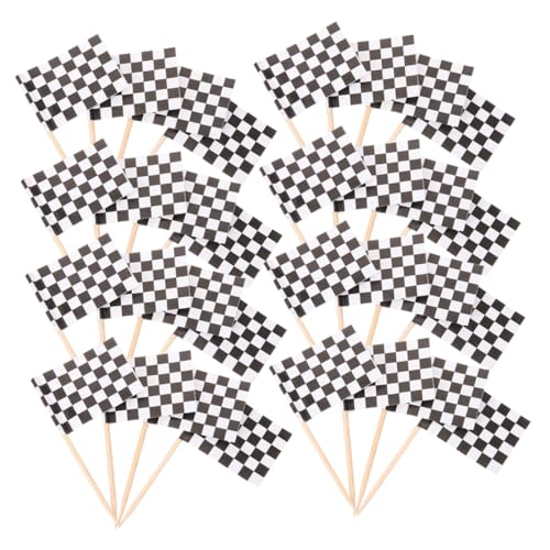 Cabilock 120 Stück Checkered Flag Cake Toppers Mini Racing Flag Toothpick Picks für Cupcakes Snacks und Cocktails für Mottoparty Dekorationen Cabilock 120 Stück Checkered Flag Cake Toppers Mini Racing Flag Toothpick Picks für Cupcakes Snacks und Cocktails für Mottoparty Dekorationen von Cabilock