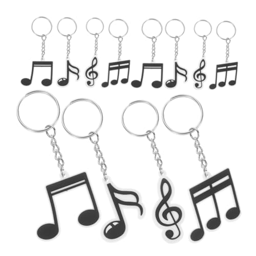 Cabilock 12Stücke Musiknoten Schlüsselanhänger für Musik Motto Partys und Geburtstagsfeiern Keyrings für Musikliebhaber für Konzerte von Cabilock