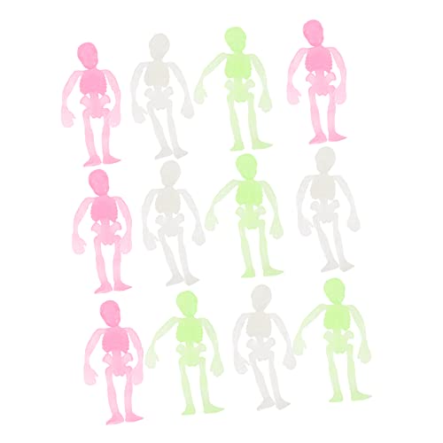 Cabilock 12Stücke Teiliges Fluoreszierendes Skelettmodell Für Halloween Deko Lustige Gruselige Spielzeuge Für Schaurige Partys Schreckliche Spukhäuser Halloween Accessoire von Cabilock