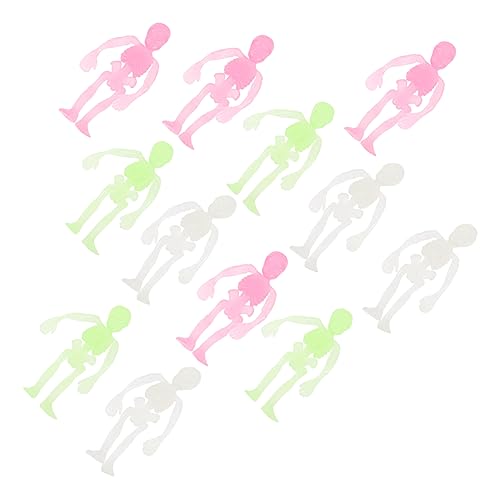 Cabilock 12Stücke Teiliges Leuchtendes Skelett Spielzeugset Für Halloween Dekoration Skelettmodelle Für Schaurige Partys Gruseldekorationen von Cabilock