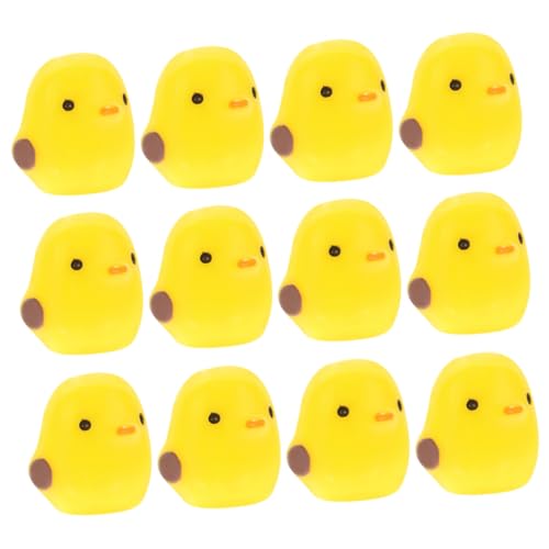 Cabilock 15 Stck. Teiliges Resin Mini Küken Auto Innenraum Deko Niedliche Gelbe Küken Figuren Niedrig Vielseitig für Armaturenbrett Rückspiegel und Zuhause von Cabilock