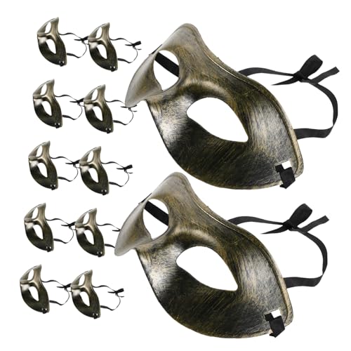 Cabilock 15 Stück Maskerade Augenmaske Elegant Für Damen Halbgesichtsmaske Maskerade Cosplay Abschlussball Venezianische Halbmaske Für Herren Golden von Cabilock