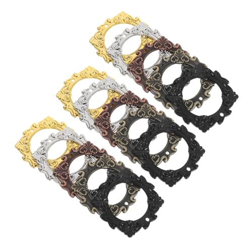 Cabilock 15 Stück Teiliges Europäisches Labelhalter aus Robuster Legierung Runde Dekorative Rahmen für Schränke und Namenskarten Vielseitig für Büro Zuhause und Aufbewahrung von Cabilock