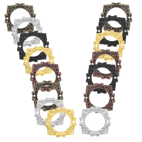 Cabilock 15 Stück Teiliges Runde Vintage Labelhalter für Schränke und Visitenkarten Europäischer Retro Look Vielseitige Beschriftungsrahmen für Büro und Zuhause von Cabilock