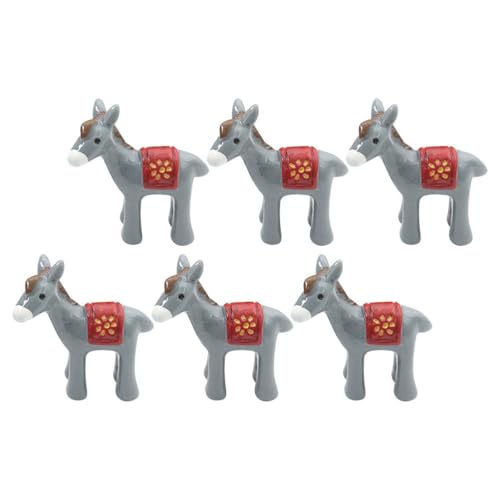 Cabilock 18 STK Mikro-Ornamente Tiere Figuren outdoordeko gartenaccessoires Tierfiguren für Garten Tier Ornament für Garten Minitiere Miniatur-Eselfiguren Kleiner Esel Mini-Esel-Statue Harz von Cabilock