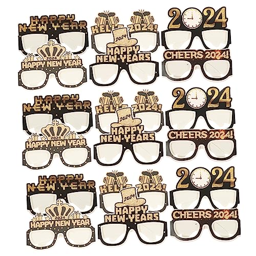 Cabilock 18 Stück 2024 Partydekorationen für das Neue Jahr verrückte Brille Coole Sonnenbrille glühen kindergeburtstags Dekoration faschingsbrille lustige Foto-Requisite Partyzubehör Papier Cabilock 18 Stück 2024 Partydekorationen für das Neue Jahr verrückte Brille Coole Sonnenbrille glühen kindergeburtstags Dekoration faschingsbrille lustige Foto-Requisite Partyzubehör Papier von Cabilock
