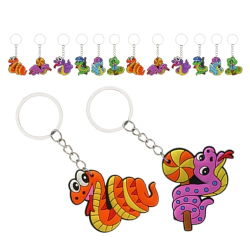 Cabilock 18 Stück Teiliges Bunte Cartoon Schlange Schlüsselanhänger Verspielte Tieranhänger Mitgebsel für Junge Mädchen Geburtstags Halloween geschenke Taschen Schuldeko Cabilock 18 Stück Teiliges Bunte Cartoon Schlange Schlüsselanhänger Verspielte Tieranhänger Mitgebsel für Junge Mädchen Geburtstags Halloween geschenke Taschen Schuldeko von Cabilock