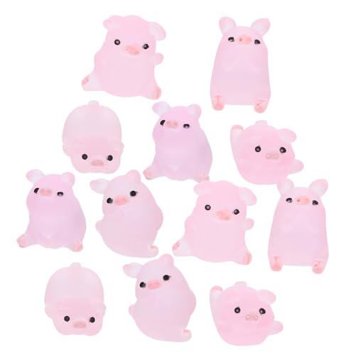 Cabilock 18 Stück Teiliges Resin Schweinchen Handliche Miniatur Schwein Deko Sichere Harz Anhänger für DIY Schmuck Kreative Bastelornamente für Handyhüllen und Geschenkgestaltung von Cabilock