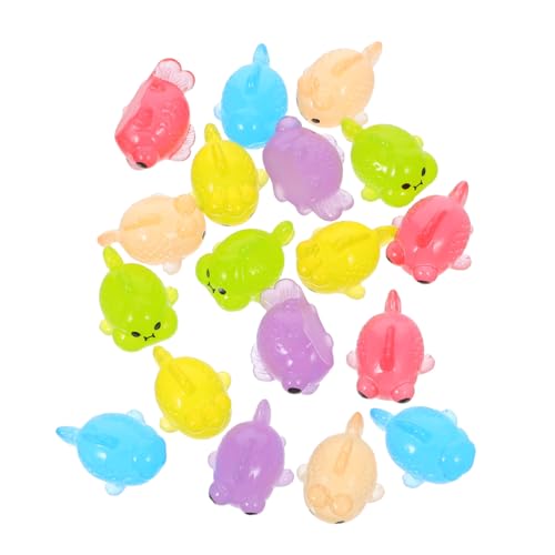 Cabilock 18stücke Mini-goldfisch Aus Kunstharz Leuchtend Im Dunkeln Ornament Für Kleine Aquarien DIY-meerestierfiguren Dekoration Für Büro Und Schlafzimmer von Cabilock
