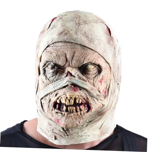 Cabilock 1stk Cosplay-maske Gruselige Latexmaske Verdammter Zombie Latex-horror Horrormaske Zombie-mumienmaske Gruselige Halloween-masken Gruselige Kopfmaske Schmücken Universal- von Cabilock