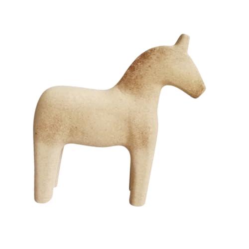 Cabilock 1Stück DIY Holzpferd Ornament Unvollendete Holzfigur für Kreative Bastelideen Umweltfreundlich und Sicher Bastelspielzeug für Junge Mädchen und Erwachsene von Cabilock