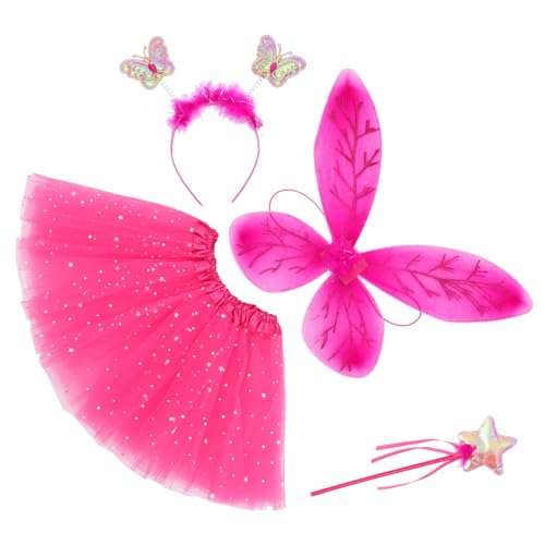 Cabilock 2 Sätze Tutu-Anzug Rosa Schmetterlings-Partydekoration Kinderspielzeug für Mädchen Kinderfeenflügel schmetterlingsflügel butterfly wings Schmetterlings-Stirnband Feenrock Stoff Cabilock 2 Sätze Tutu-Anzug Rosa Schmetterlings-Partydekoration Kinderspielzeug für Mädchen Kinderfeenflügel schmetterlingsflügel butterfly wings Schmetterlings-Stirnband Feenrock Stoff von Cabilock