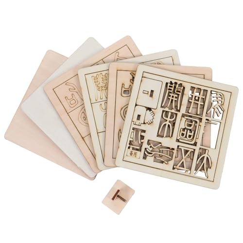 Cabilock 2 Satz Typografie hölzerne Oracle Bone Drehbuch Drucken Lernspiel Kinderdruckspiel chinesisches Charakter -Puzzle Lernen des chinesischen Charakters Holzdruckspiel Beige Cabilock 2 Satz Typografie hölzerne Oracle Bone Drehbuch Drucken Lernspiel Kinderdruckspiel chinesisches Charakter -Puzzle Lernen des chinesischen Charakters Holzdruckspiel Beige von Cabilock