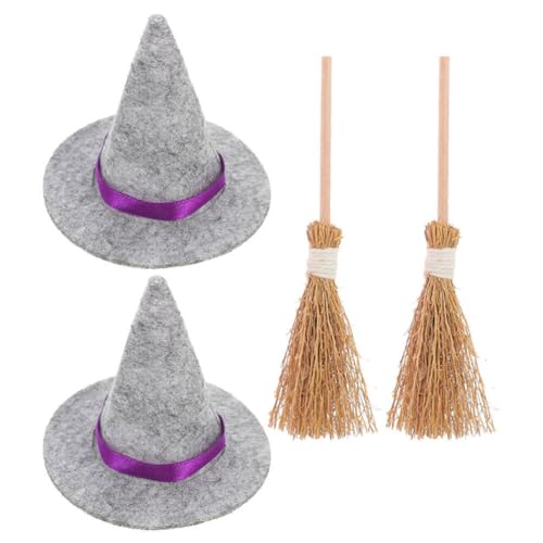 Cabilock 2 Sets Mini-Hexenhüte Mini-Besen Weinflaschen-Abdeckungen Aufsätze Künstliches Zauberer-Spielzeug Hexen-Zubehör Für Halloween-Kostüm Cosplay Hexenhandwerk Party Tischdekoration Cabilock 2 Sets Mini-Hexenhüte Mini-Besen Weinflaschen-Abdeckungen Aufsätze Künstliches Zauberer-Spielzeug Hexen-Zubehör Für Halloween-Kostüm Cosplay Hexenhandwerk Party Tischdekoration von Cabilock