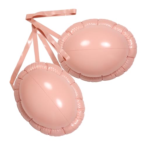 Cabilock 2 Stück Aufblasbarer Schwangerer Bauch für Santa Claus Kostüm Realistisches PVC Material Weihnachtsfeier Zubehör für Cosplay Festlichkeiten Hautfarbenes Design von Cabilock