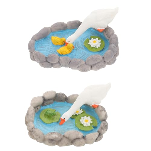 Cabilock 2 Stück Mini -Pool -Ornamente kleine Figuren Gans Ornament Tierstatuen im Freien Froschfiguren Feengartenzubehör Miniaturfroschstatue Froschverzierung Zubehör für Wasserspiele Harz Cabilock 2 Stück Mini -Pool -Ornamente kleine Figuren Gans Ornament Tierstatuen im Freien Froschfiguren Feengartenzubehör Miniaturfroschstatue Froschverzierung Zubehör für Wasserspiele Harz von Cabilock