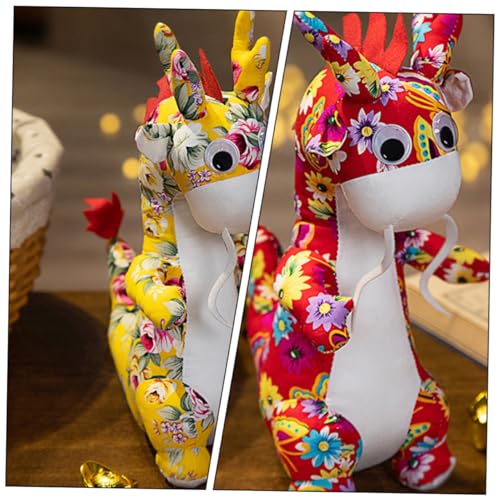 Cabilock 2 Stück Plüsch Drache Kuscheltier Chinesischer Neujahrsdrache Stofftier Dekoration Party und Langlebig von Cabilock