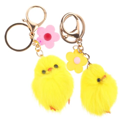 Cabilock 2 Stück Plüsch Schlüsselanhänger Teilig Kleine Flauschige Küken Anhänger Gelb Handgefertigt Niedliche Taschen Dekoration Für Kleinkinder von Cabilock