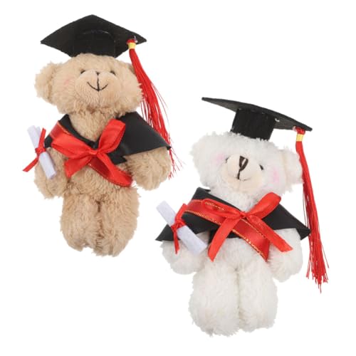 Cabilock 2 Stück Plüschtier Abschlussbär Weiches Kuscheltier für Abschlussfeier Partygeschenk Braun Weiß Niedlicher Stoffbär zum Umarmen und Feiern Cabilock 2 Stück Plüschtier Abschlussbär Weiches Kuscheltier für Abschlussfeier Partygeschenk Braun Weiß Niedlicher Stoffbär zum Umarmen und Feiern von Cabilock