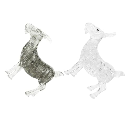 Cabilock 2 Stück Puzzle Ziegenfiguren Kristallähnliche Tischornamente für Home Office Moderne Deko für Kreative Bastler und von Cabilock