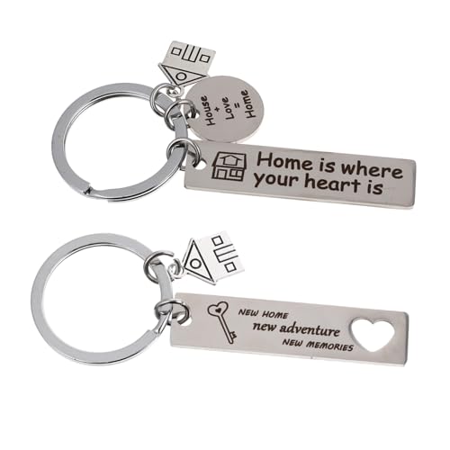 Cabilock 2 Stück Schlüsselanhänger Haus Einzugsgeschenk Personalisiert Geschenkidee für Schlüsselring Ornament für Neues Zuhause Feier Cabilock 2 Stück Schlüsselanhänger Haus Einzugsgeschenk Personalisiert Geschenkidee für Schlüsselring Ornament für Neues Zuhause Feier von Cabilock