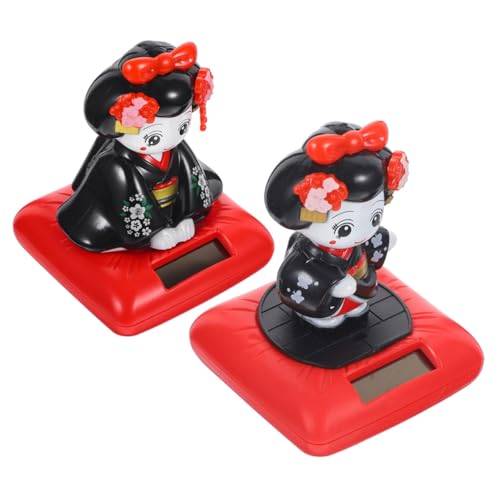 Cabilock 2 Stück Solarbetriebene Kimono Puppe Wackelkopf Auto Dekoration Niedliche Shaking Head Figur für Auto Innenraum und Schreibtisch Deko für von Japanischer Kultur Cabilock 2 Stück Solarbetriebene Kimono Puppe Wackelkopf Auto Dekoration Niedliche Shaking Head Figur für Auto Innenraum und Schreibtisch Deko für von Japanischer Kultur von Cabilock