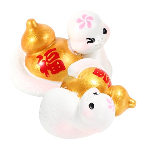 Cabilock 2 Stück Teiliges Feng Shui Schlangen Jahr der Schlange Auto Armaturenbrett Dekoration Chinesische Schlange Figur Desktop Ornament Wohlstand und Entspannung von Cabilock