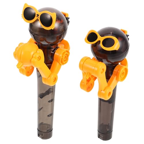 Cabilock 2 Stück Teiliges Roboter Lollipop Bunter Kreativer Bonbonhalter Spielerisches Aufbewahrungs für Geburtstag Halloween Party von Cabilock
