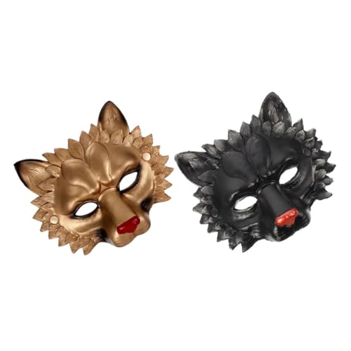 Cabilock 2 Stück -maske, Diy-halloween-maske, Tier-halbgesichtsmaske, Maskerade, Cosplay, Party, Kostüm, Gastgeschenke, Halloween-partyzubehör Cabilock 2 Stück -maske, Diy-halloween-maske, Tier-halbgesichtsmaske, Maskerade, Cosplay, Party, Kostüm, Gastgeschenke, Halloween-partyzubehör von Cabilock