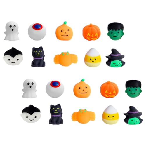 Cabilock 20 Stück Halloween Quetschspielzeuge Zufällige für Halloween Feiern Kleine Preisgeschenke Stressabbauende TPR Spielzeuge für Erwachsene Cabilock 20 Stück Halloween Quetschspielzeuge Zufällige für Halloween Feiern Kleine Preisgeschenke Stressabbauende TPR Spielzeuge für Erwachsene von Cabilock
