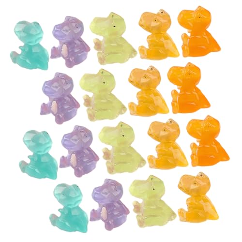 Cabilock 20 Stück Leuchtende Dinosaurier Figuren aus Resin Garten und Party Dekorationen für Kinderzimmer und Lernspiele von Cabilock