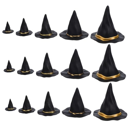 Cabilock 20 Stück Miniatur Hexenhüte für DIY Dekorationen Halloween Party Requisiten Schwarze Hüte für Puppen Bastelmaterial für Kreative Gestaltung Cabilock 20 Stück Miniatur Hexenhüte für DIY Dekorationen Halloween Party Requisiten Schwarze Hüte für Puppen Bastelmaterial für Kreative Gestaltung von Cabilock