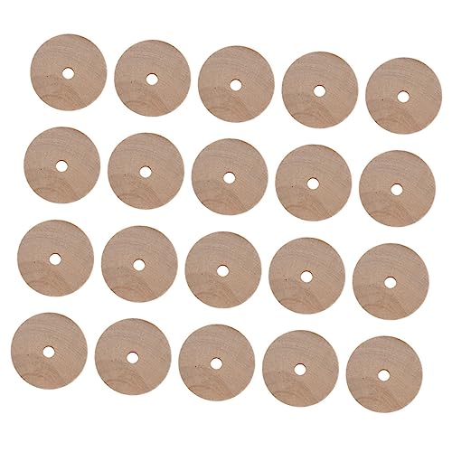 Cabilock 20 Stück Radspielzeugzubehör für kleines Rad zabawki stymulujące rozwój Handwerksmaterialien Mini-RC-Auto spielzeugauto Kinderspielzeug aus Holzrädern Modell mit Holzrädern hölzern von Cabilock