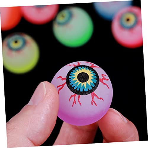 Cabilock 20 Stück Teiliges Bunte Hüpfbälle mit Kreativem Augenmuster Elastische Springbälle für Weiches Geruchsfreies Material für Spiel und Freizeit Zufällige Farben Zufällige Farbe von Cabilock