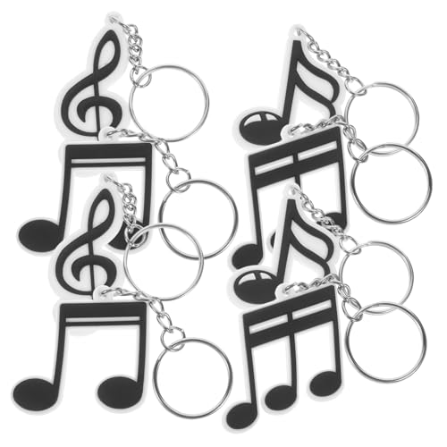Cabilock 20 Stück Teiliges PVC Schlüsselanhänger mit Musiknoten Dekorative Taschenanhänger und Schlüsselanhänger für Musikpartys Vielseitige Partygeschenke und Stilvolle Accessoires von Cabilock