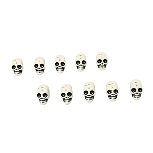 Cabilock 20St Schädel Halloween Halloween schädel Scherzartikel Grusel Zucht Schädelverzierung Skelett simulierter Schädel gefälschter Harzschädel Light Grey von Cabilock