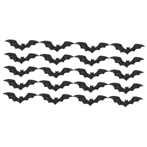 Cabilock 20Stücke Halloween Fledermaus Dekorationen Glitzernde Tischaccessoires Für Gruselige Partys Langlebig Und Vielseitig Einsetzbar Für Geisterhäuser Bühnenaufführungen von Cabilock