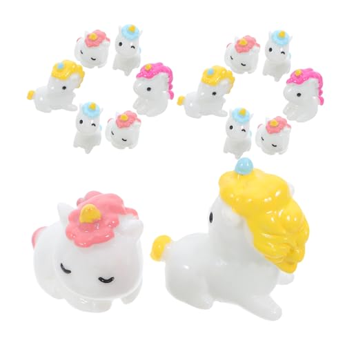 Cabilock 20stücke Mini Einhornfigur Aus Kunstharz Zwinkernd Sitzendes Modell Tierfiguren Für Puppenhaus Und Mooslandschaft Dekoration Und DIY Zubehör von Cabilock