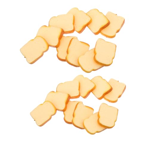 Cabilock 20stücke Realistische Gefälschte Brotscheiben Simulation Toast Realistisches Gefälschtes Lebensmittelmodell Lebensmittel Rollenspielspielzeug Für Bäckereien Fotografie von Cabilock