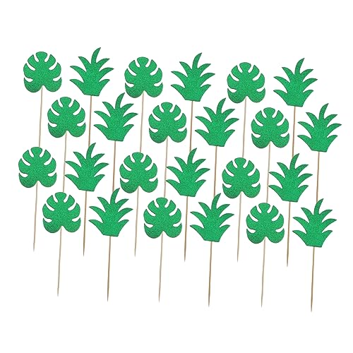 Cabilock 24Stücke Wiederverwendbare Kucheneinsätze Exquisite Kuchen Picks Für Partys Cupcake Ornamente Mit Ananasblättern Und Monstera Blättern Tortendeko Für Feiern Cabilock 24Stücke Wiederverwendbare Kucheneinsätze Exquisite Kuchen Picks Für Partys Cupcake Ornamente Mit Ananasblättern Und Monstera Blättern Tortendeko Für Feiern von Cabilock