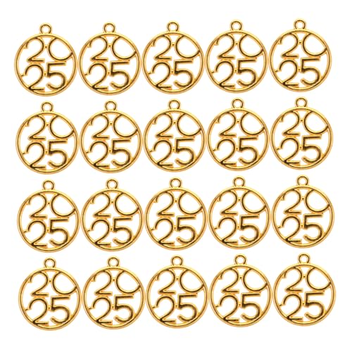 Cabilock 25 Stück 2025 Kleine Metallzahlen Neujahrszauber 2025 Grad Charme Schmuck Jahres-charme Abschluss Quasten Fotocharme Mit Abschlussquaste Quasten-charme Quaste Golden Legierung Cabilock 25 Stück 2025 Kleine Metallzahlen Neujahrszauber 2025 Grad Charme Schmuck Jahres-charme Abschluss Quasten Fotocharme Mit Abschlussquaste Quasten-charme Quaste Golden Legierung von Cabilock