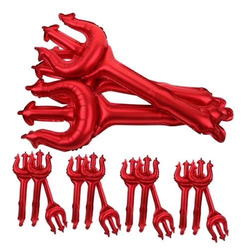 Cabilock 25 Stück Teiliges Halloween Ballon aus Aluminiumfolie Kreative Teufelshorn Form mit Aufblasbare Partydeko für Halloween Kostüm Layout für Innen und Außenbereich von Cabilock