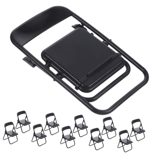 Cabilock 25 Stück Teiliges Mini Klappstühle Faltbare Kompakte Smartphone Halter Miniatur Möbel Kompatibel Platzsparend für Puppenhaus Dekoration und Schreibtisch Zubehör von Cabilock