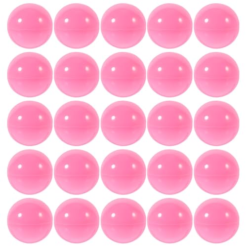Cabilock 25 Stück rosa Tombola-Bälle aus PVC, öffnende Kapselnummer, Bingo-Spiel, Käfigball, Preis-Gummibälle für Partyspiele, Verkaufsautomaten und Dekorationen, Rosa, 4,9 cm von Cabilock