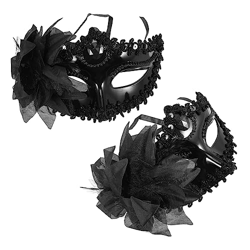 Cabilock 2st Lilienmaske Cosplay-brillen Cosplay Dekorative Maske Venezianische Maskerade Partymaske Partybrille Karneval Maskerade Masken Halloween Abschlussball Gesichtsmaske Stoff von Cabilock