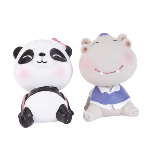 Cabilock Entzückendes Panda Ornament Nilpferd Figur Leichte Tier Kunsthandwerk Für Dashboard von Cabilock