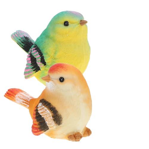 Cabilock 2pcs Lebensechte Vogel Figur Statue Garten Decor Vogel Ornamente Harz Dekoration Cabilock 2pcs Lebensechte Vogel Figur Statue Garten Decor Vogel Ornamente Harz Dekoration von Cabilock