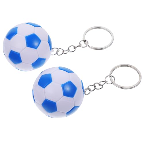 Cabilock 2Stücke Fußball Schlüsselanhänger für Party Mitgebsel und Schulpreise Blau von Cabilock
