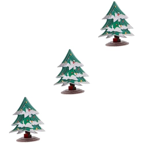 Cabilock 3 Sätze Weihnachtsbaum Papier Puzzle DIY Weihnachtsbaum Modell für Kreative Bastelstunden Fördert Hand Koordination und Logisches zur Dekoration von Wohnräumen und Festlichkeiten von Cabilock