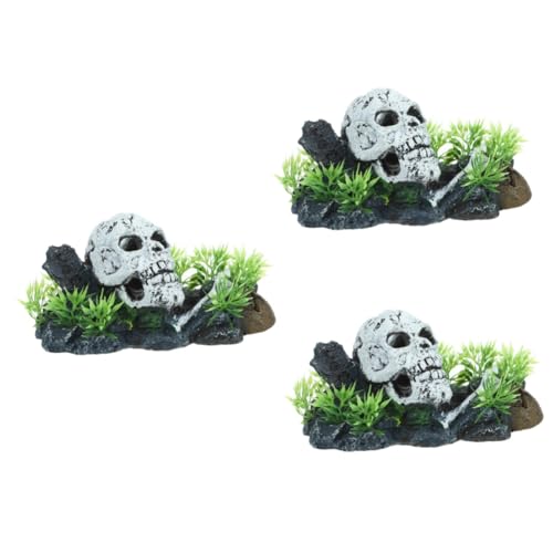 Cabilock 3 Stück Aquarium Skull Ornament Dekoration für Aquarien Sicherem Resin Leicht und Perfekter für Mittelgroße und Große Fischbehälter Cabilock 3 Stück Aquarium Skull Ornament Dekoration für Aquarien Sicherem Resin Leicht und Perfekter für Mittelgroße und Große Fischbehälter von Cabilock